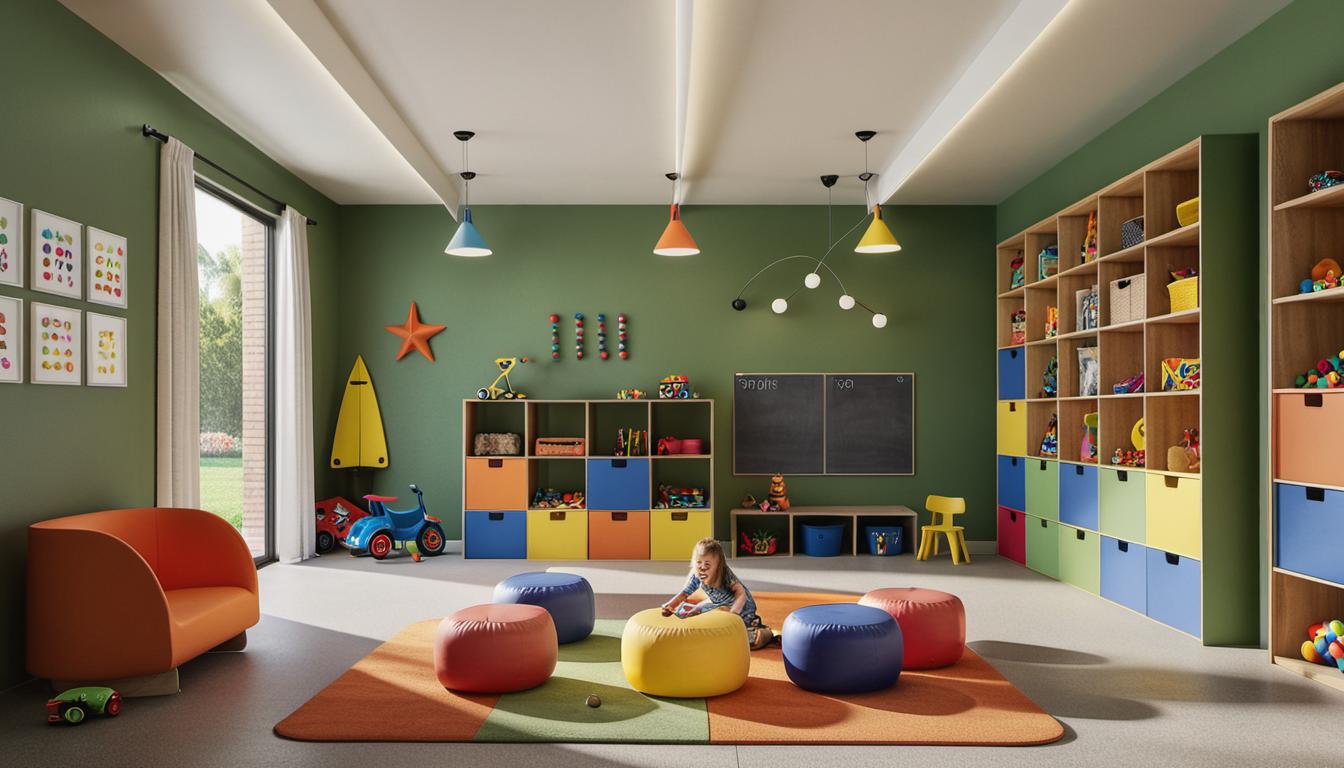 Discover delightful game room ideas for kids: Inspire creativity with themed wall designs, foster active play with unique features, and maintain functionality with practical storage solutions and study areas.