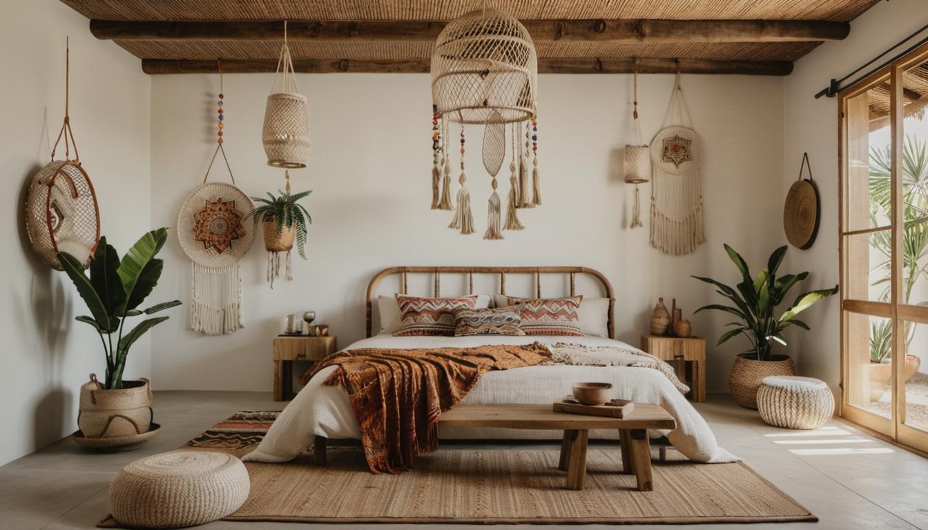 Learn how to create a vibrant boho-themed bedroom with our top textile suggestions, blending unique decorations to reflect a personal touch, without compromising comfort and bonus tips for a minimalist approach.