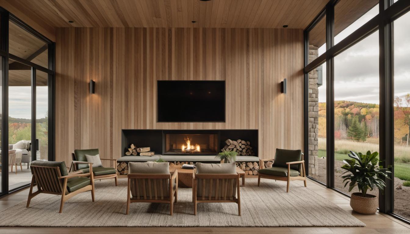 This post highlights considerations when choosing wood for living room walls like durability, appearance, and cost, discusses popular choices such as Red Oak and White Oak, and emphasizes sustainable sourcing.