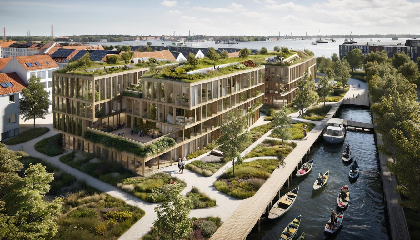 Copenhagen leads in green architecture, marrying sustainability and aesthetics with eco-friendly buildings like UN City. The city's commitment to climate change mitigation is globally recognized.