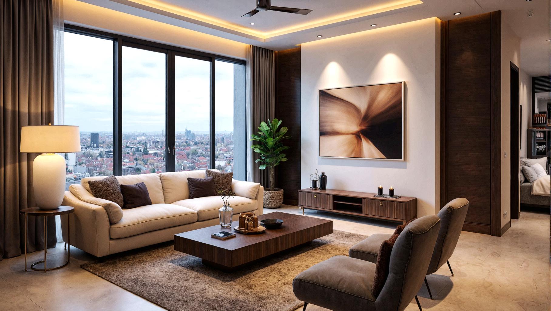 Master the art of designing your living room with our five key tips: evaluating your space, prioritizing functionality, selecting suitable furniture, maintaining balance, and manipulating lighting for ambiance.